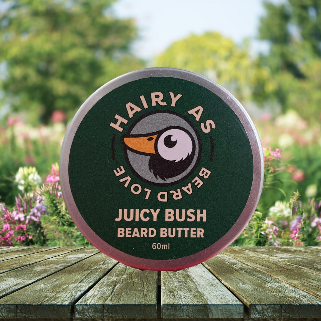 Hairy As Juicy Bush Beard Butter, all natural beard oil hand-made in Australia