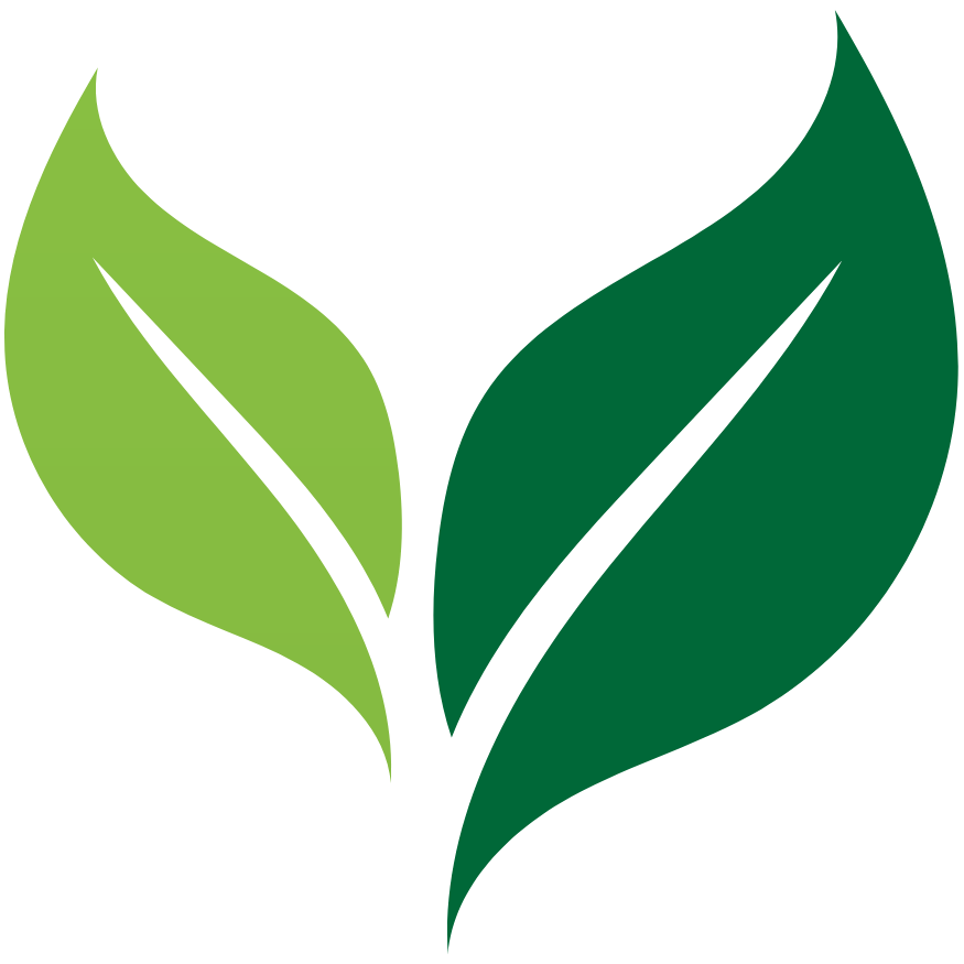 Icon of two green leaves to symbolise that the product contains natural ingredients.